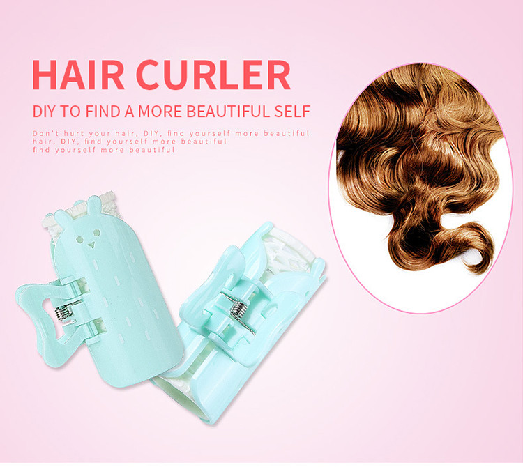 Niaowu 2pcs high quality beauty salon hair tools plastic cartoo style heatless hair curler N655