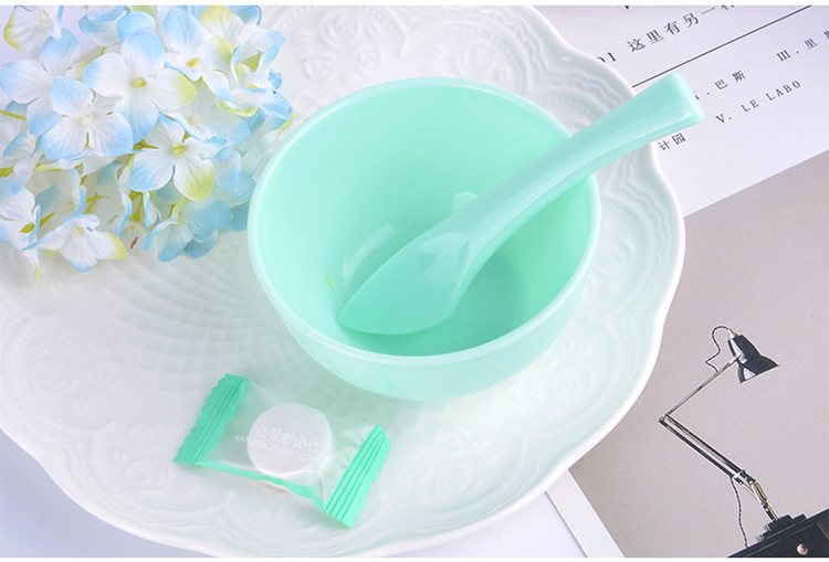 Factory wholesale DIY facial skin care mask bowl tools 3 in 1 set spatula plastic mask mixing bowl with sheet mask