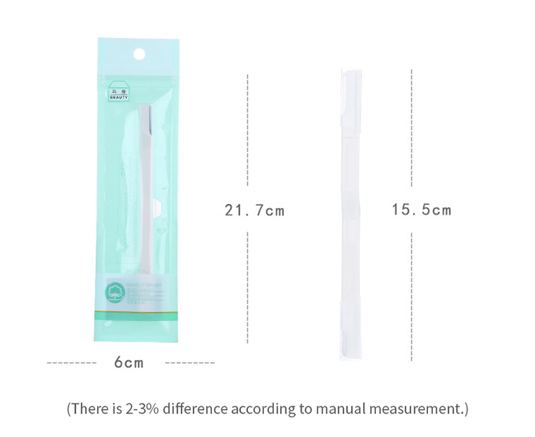 Manufacturer Stainless Steel Dermaplaning Blade Double Head Eyebrow Razor Facial Eyebrow Trimmer Manual For Women N268