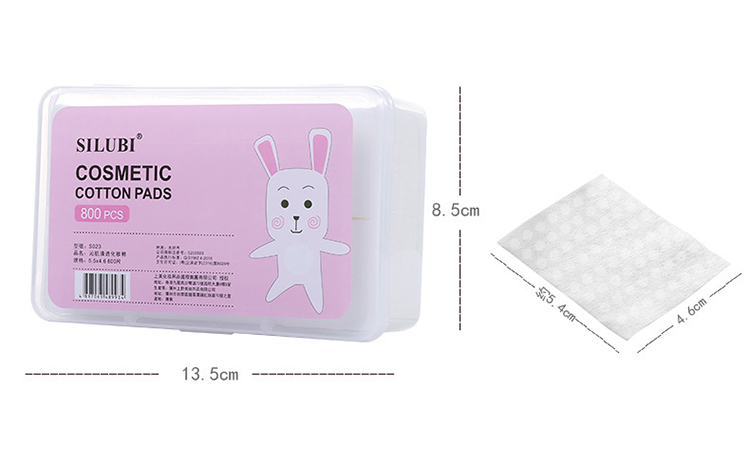 Wholesale 800pcs Cotton pad Thin Facial Makeup remover pads disposable square cotton pads S023