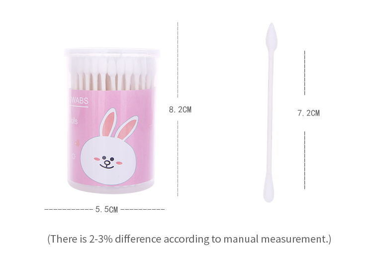 makeup lipstick baby adult bud round pointed 100pcs disposable mini double head cleaning sanitary ear swab cotton buds S962