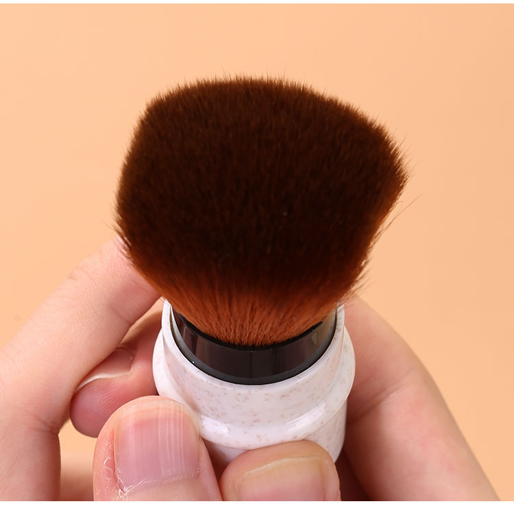 Yousha Custom Individual White Makeup Brush Abundant Bristles Telescopic Brush Label Other Plastic Brushes For Make Up Yc050