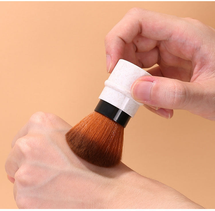 Yousha Custom Individual White Makeup Brush Abundant Bristles Telescopic Brush Label Other Plastic Brushes For Make Up Yc050