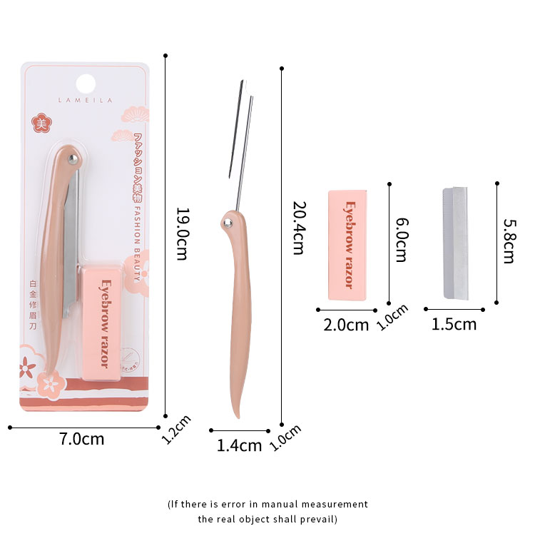 OEM Razors Makeup Facial Eyebrow Shaper 1in 5 blades Free Samples Folding Eyebrow Razor A0883