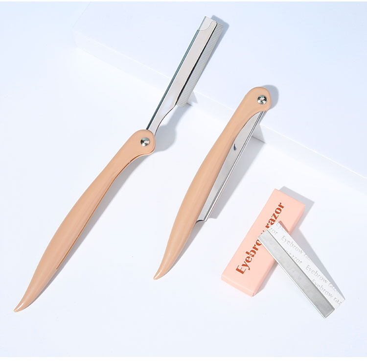 OEM Razors Makeup Facial Eyebrow Shaper 1in 5 blades Free Samples Folding Eyebrow Razor A0883