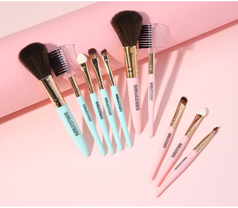 Lameila Ladies All Day Pink Beauty Makeup Tool Soft Women Face Cosmetic 5pcs Makeup Brush Set Makeup Brushes L0964