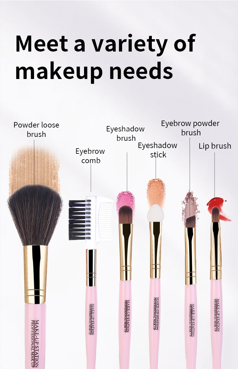 Lameila 2022 New Ladies Cosmetics Set Makeup Tool Women Long Handle Slim Makeup Brush Set Kits Nylon Makeup Brushes L0970