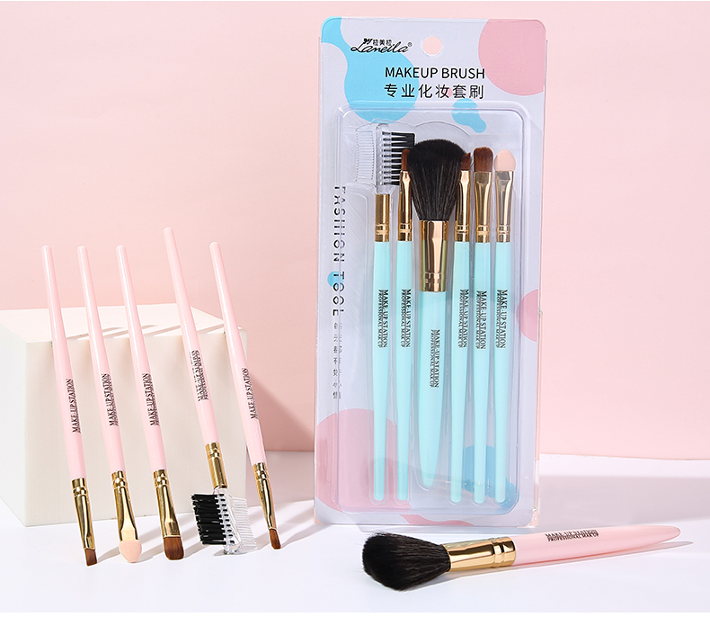 Lameila 2022 New Ladies Cosmetics Set Makeup Tool Women Long Handle Slim Makeup Brush Set Kits Nylon Makeup Brushes L0970