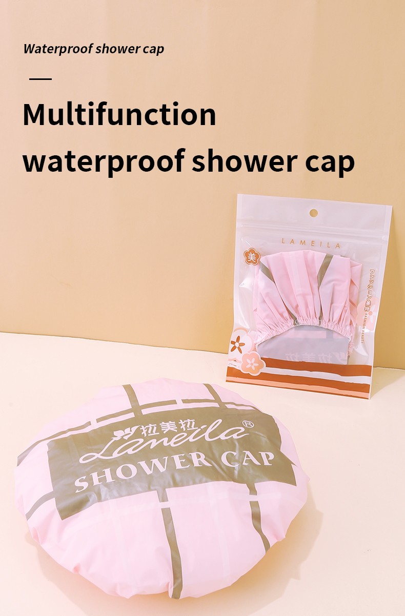 Lameila adult shower cap waterproof and smokeproof hood waterproof bathing cap Oil Proof waterproof material EVA C0833