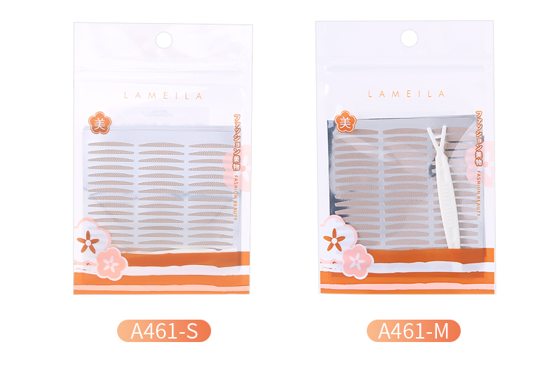 Lameila Double Eyelid Stickers 120pairs With Fork Makeup Tools Natural Invisible Bigeye Waterproof Lace Eyelid Tape A461