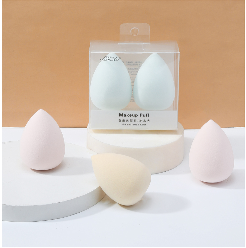 Lameila Portable Makeup Tools 2pcs Beauty Egg Waterdrop Shape Latex Free Small Makeup Blending Sponge Cosmetic Blender A79956