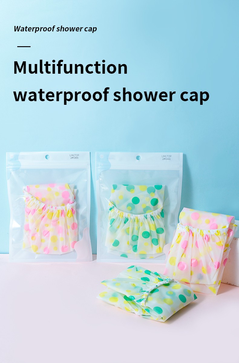 Lameila Factory Wholesale Bath Product EVA Reusable Waterproof Shower Cap for Women Oil Bath Cap Private Label C0705