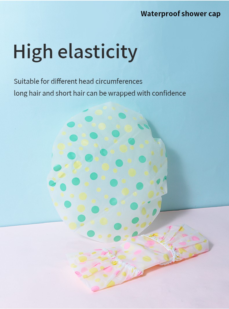 Lameila Factory Wholesale Bath Product EVA Reusable Waterproof Shower Cap for Women Oil Bath Cap Private Label C0705