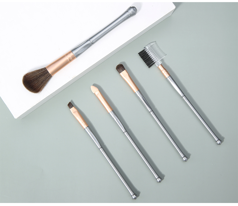 Cosmetic Tool Wholesale Makeup Brush Set 5pcs Luxury Private Label Blush Eye Shadow Powder Brush Kit Vegan L0963