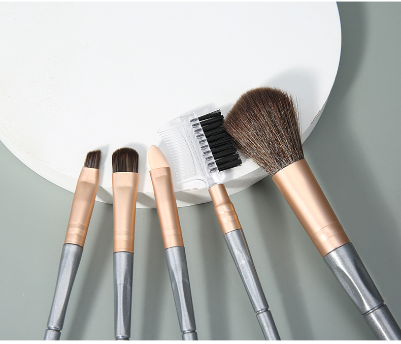 Cosmetic Tool Wholesale Makeup Brush Set 5pcs Luxury Private Label Blush Eye Shadow Powder Brush Kit Vegan L0963