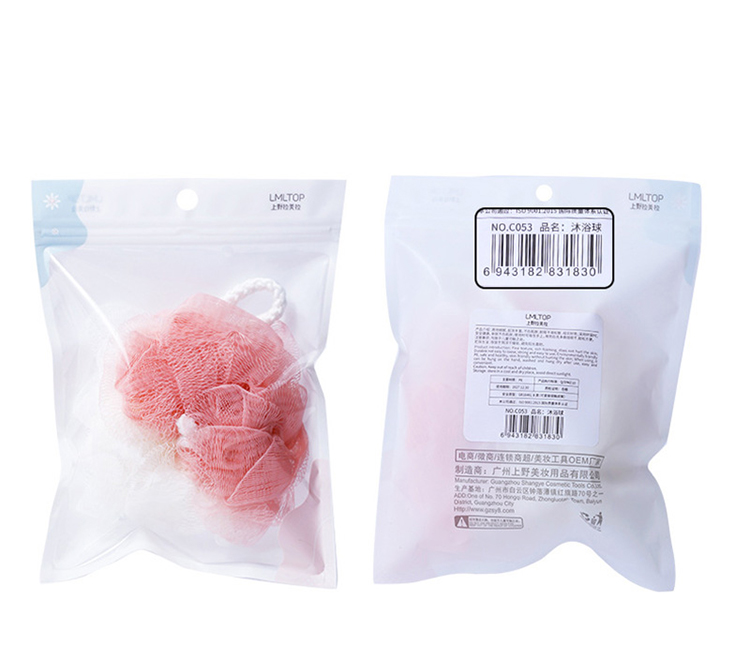 Nature Large Body Bath Ball Scrubber Exfoliator Skin Luxury Shower Loofah Mesh Sponge Pouf PE Mesh Bath Sponge 1pc C053