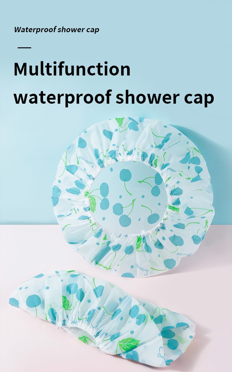 Lameila LOW MOQ luxury shower caps for women hotel reusable EVA plastic shower cap hair bonnets waterproof shower cap C0858