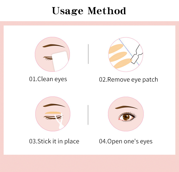 LMLTOP Beauty Tools Cosmetics Makeups Waterproof Double Eyelid Tape Natural Skin Invisible Traceless Sticker With Glitter A492