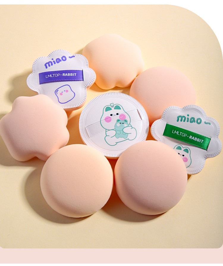 LMLTOP Wholesale 2pcs Soft Foundation Marshmallow Sponge High Quality Makeup Sponge cute Powder Puff Circle SY211