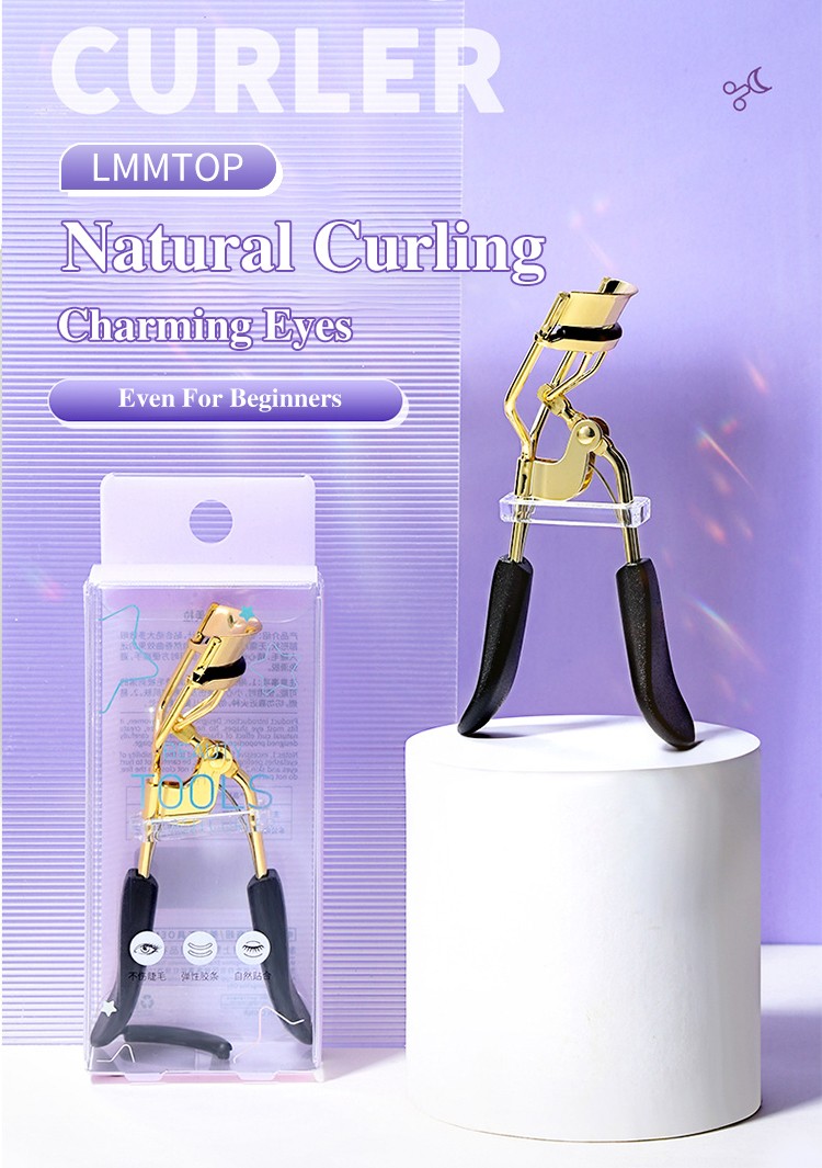 LMLTOP OEM 1pcs Beauty Tools Stainless Steel Gold Eyelash Curler High Quality Curling Eyelashes Private Label SY519