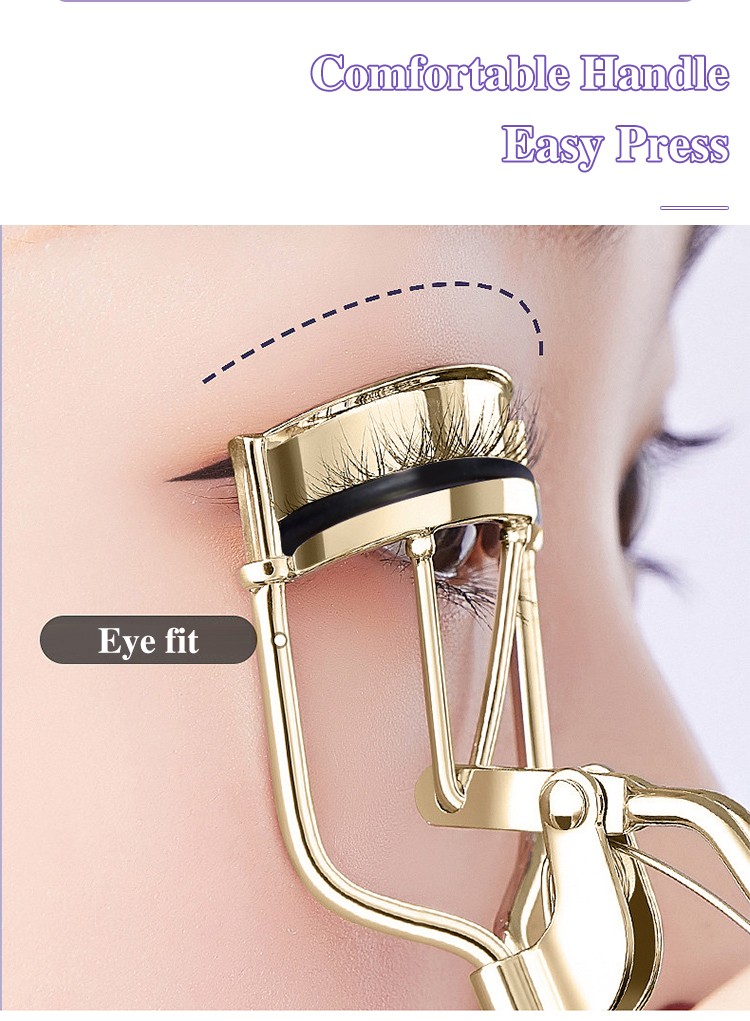 LMLTOP OEM 1pcs Beauty Tools Stainless Steel Gold Eyelash Curler High Quality Curling Eyelashes Private Label SY519