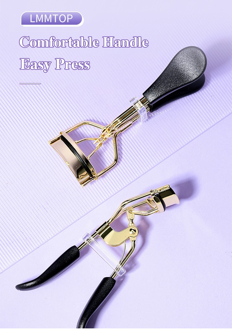 LMLTOP OEM 1pcs Beauty Tools Stainless Steel Gold Eyelash Curler High Quality Curling Eyelashes Private Label SY519