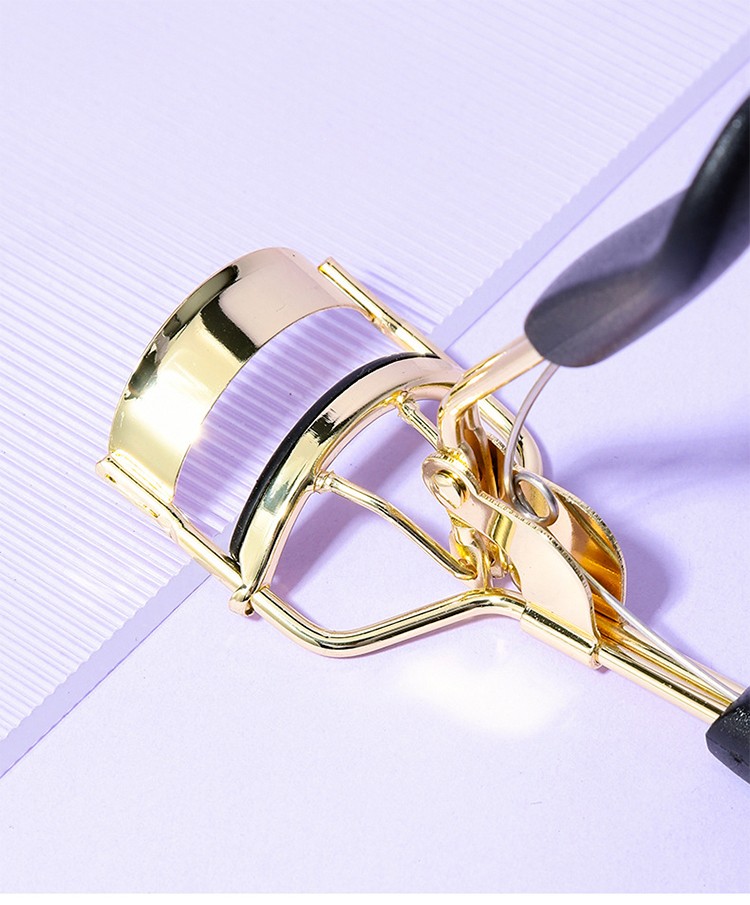 LMLTOP OEM 1pcs Beauty Tools Stainless Steel Gold Eyelash Curler High Quality Curling Eyelashes Private Label SY519