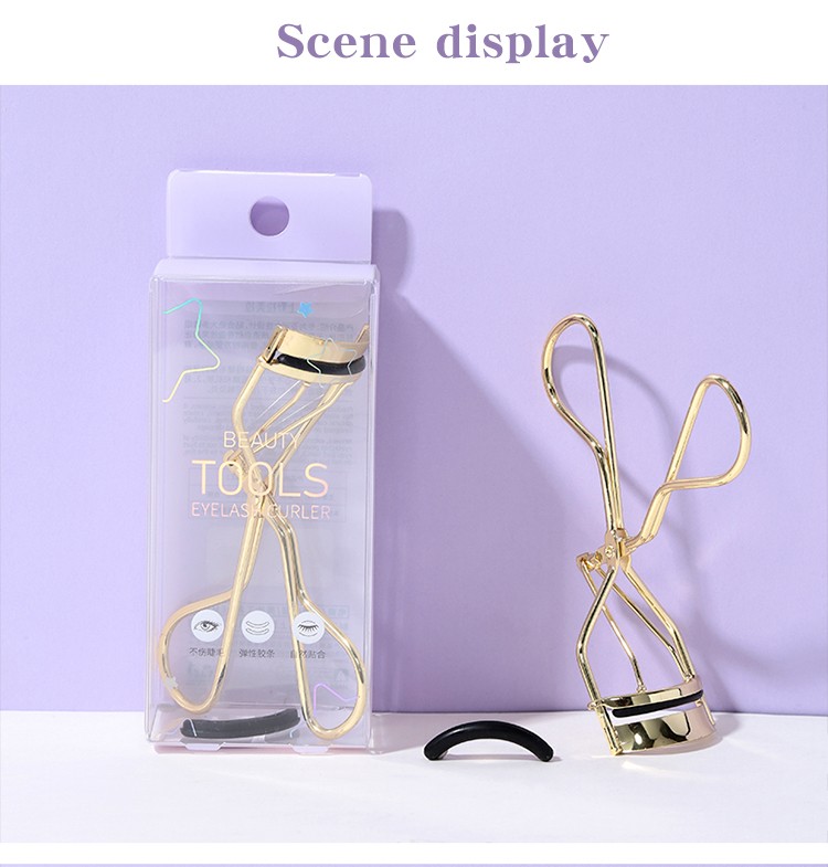 LMLTOP OEM 1pcs Golden Beauty Tools Eyelash Stainless Steel Eyelash Curler High Quality Curling Eyelashes Private Label SY520