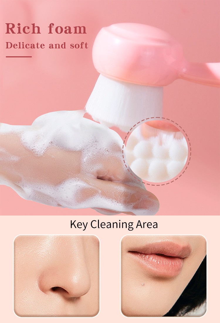 Yousha cheap white face cleaning brush own label soft beauty skincare facial cleansing brush massager YB034