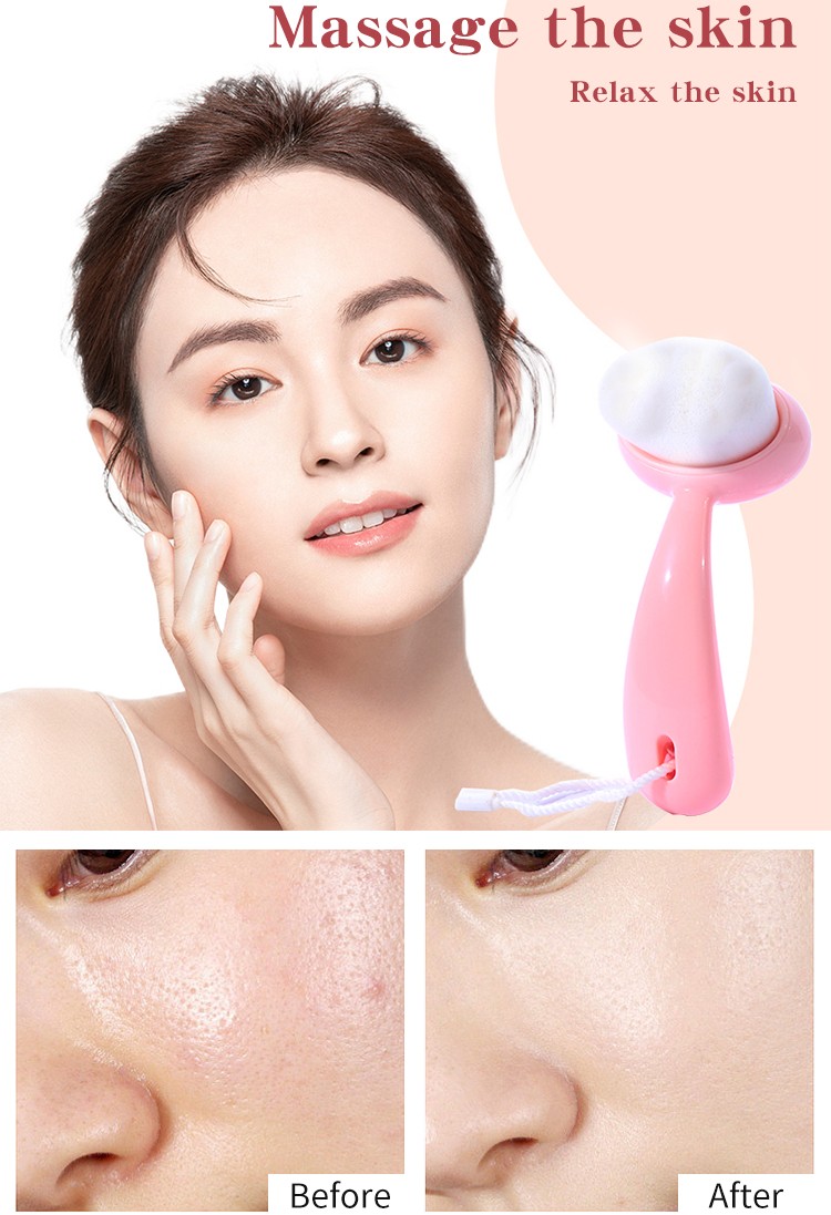 Yousha cheap white face cleaning brush own label soft beauty skincare facial cleansing brush massager YB034