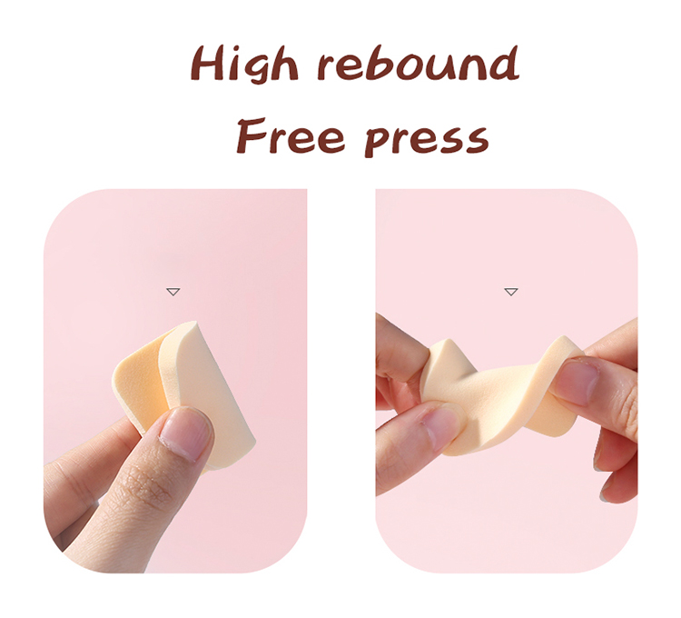 YOUSHA 10pcs Wholesale Foundation Round Makeup Sponge High Quality Square Makeup Puff Triangle Powder Puff Private Label YF048