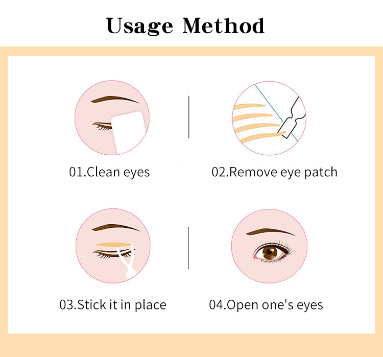 LMLTOP Beauty Tools Waterproof And Sweat Cosmetics Makeups Natural Skin Double Eyelid Tape Invisible Traceless Sticker A1041-4