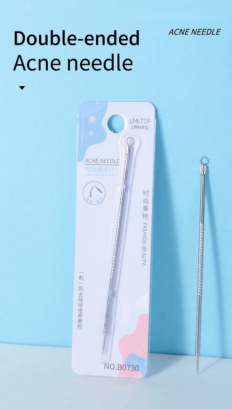 LMLTOP 2023 New Arrived Premium Cosmetics Makeups Nose Blackhead Remover Needle Tool Stainless Steel Acne Needle B0730