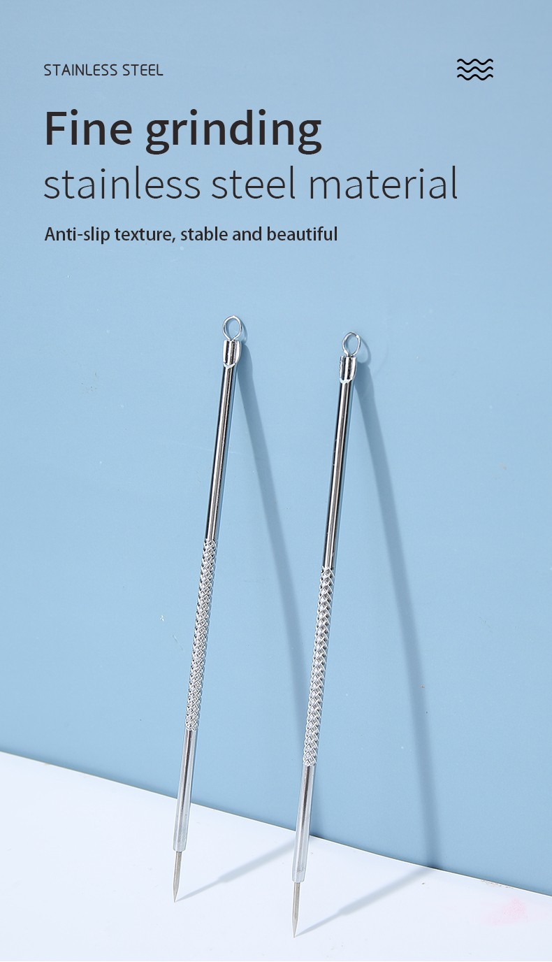 LMLTOP 2023 New Arrived Premium Cosmetics Makeups Nose Blackhead Remover Needle Tool Stainless Steel Acne Needle B0730