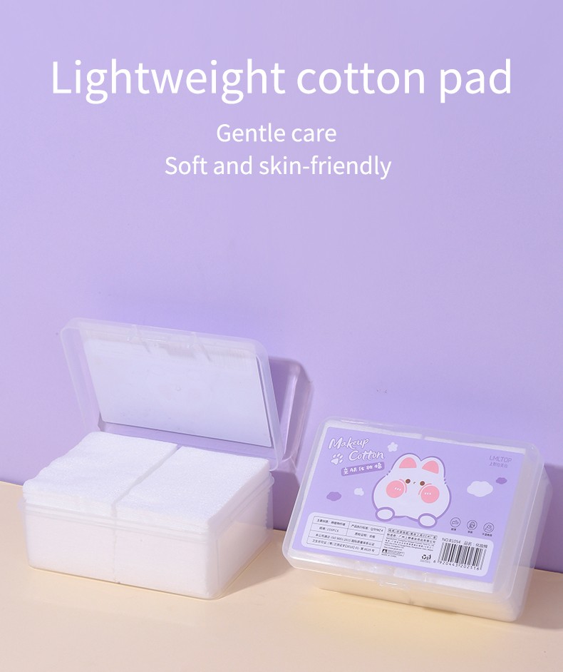 LMLTOP 150pcs Cotton Pad For Face Thin Cotton Pads Makeup Remover Non-woven Fabric Cotton Cosmetic Pads B1054