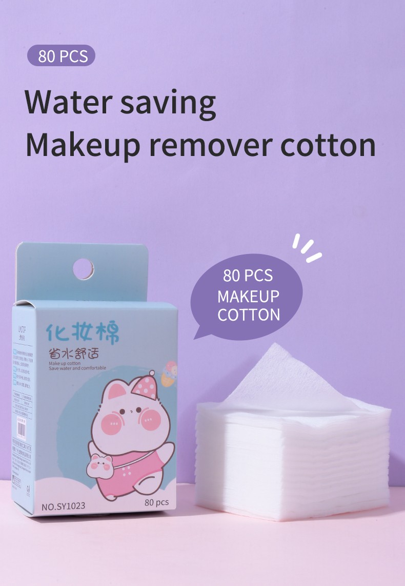 LMLTOP 80pcs Wholesale Cosmetics Makeups Cotton Pads For Face Save Water Disposable Makeup Remover Pads Manufacturers SY1023