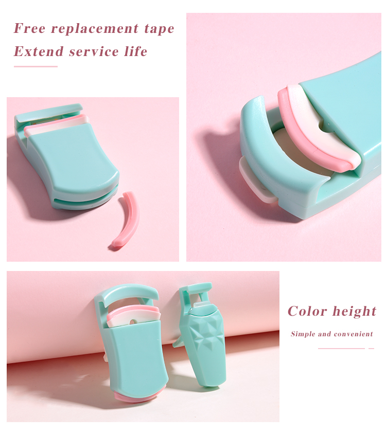 LMLTOP OEM 2pcs Beauty Personal Care Products Green Professional Portable Plastic Eyelash Curler Mini Cute Lash Curler A341