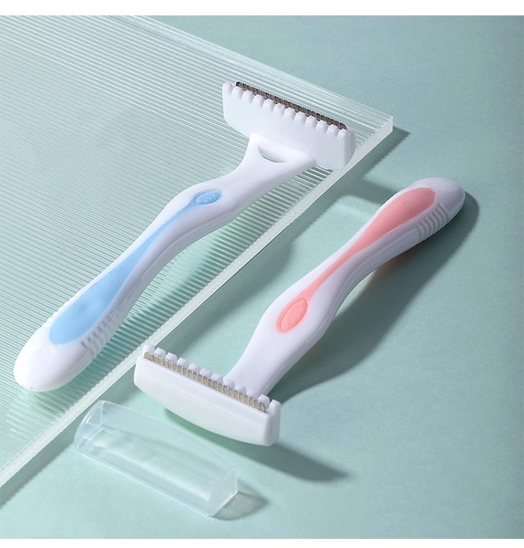 LMLTOP 2PCS Wholesale Single Layer Shaving Razor Set Female Comfortable Handle Shaving Knife Woman Private Label SY1018