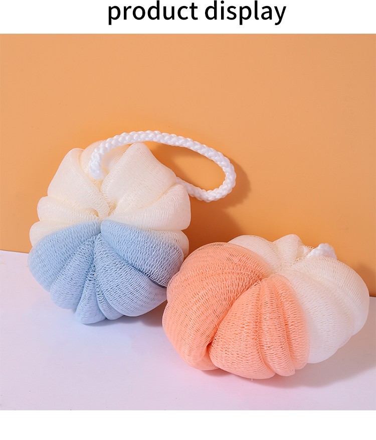 LMLTOP New Color Combination Bathing Products Hot Sale Colorful Flexible Pe Mesh Balls Shower Brush Bath Bomb Bath Ball C065