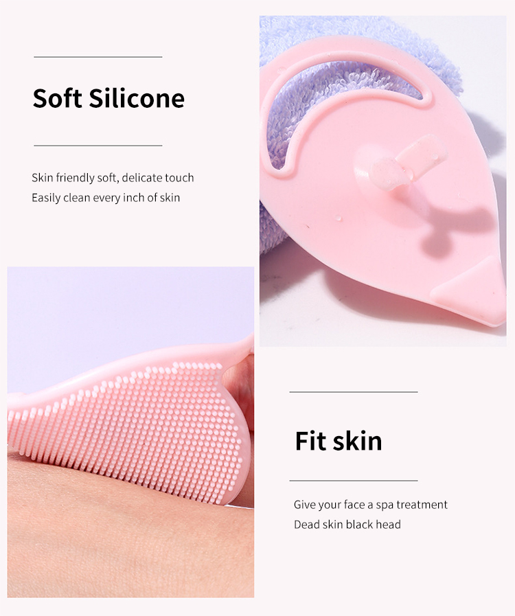 LMLTOP Good Quality Face Wash Brush Deep Pore Cleansing Portable Facia Cleansing Brush Silicone Facial Cleansing Brush C0332