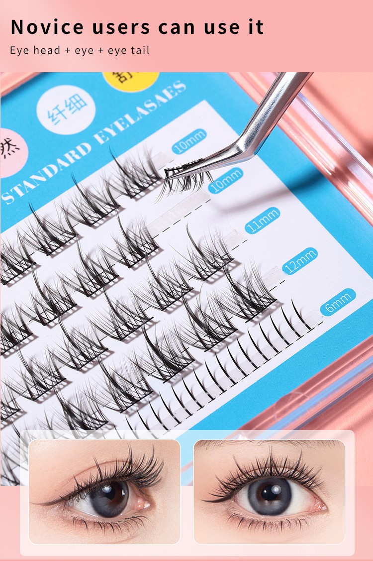 LMLTOP Wholesale 3d Black False Eyelash Sets Individual Eyelash Extensions Private Label Lash Extensions Supplies SY906-9