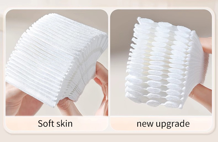 LMLTOP 80pcs 3 Layers Cosmetic Cotton Pads Sandwich Cotton Pads For Face Square Cotton Makeup Remover Pads B155