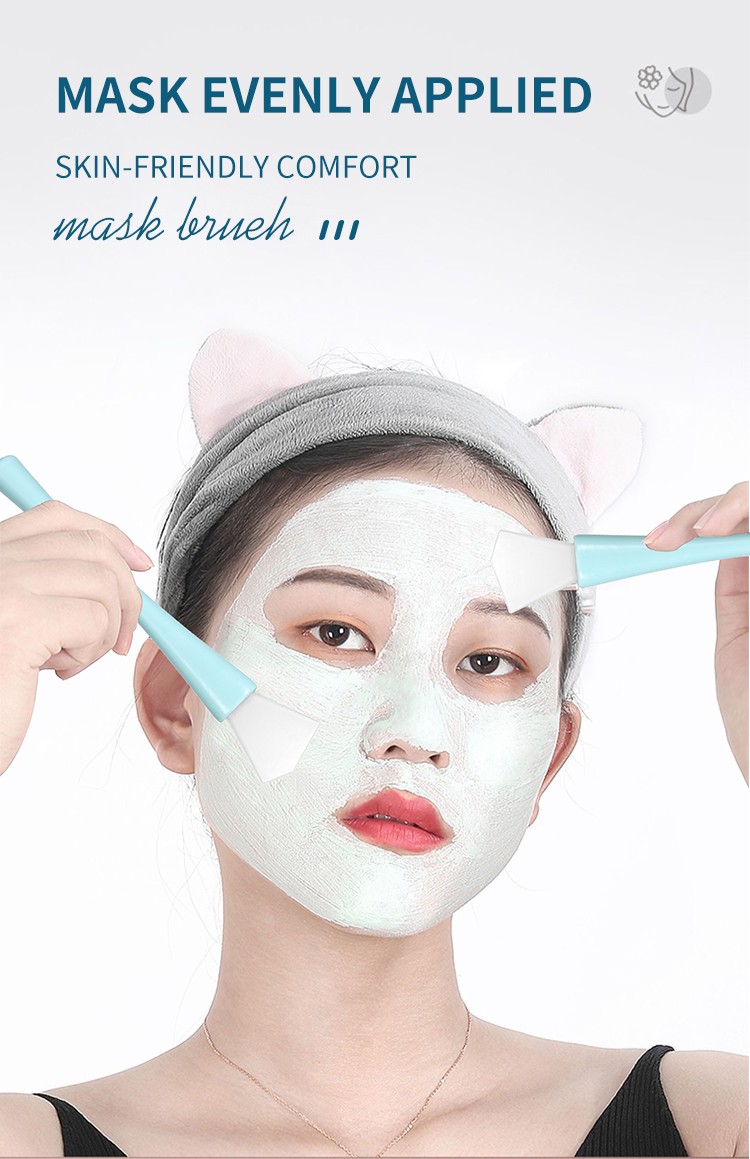 Custom Logo LMLTOP 1PCS Cosmetic Makeup Tool Face Mask Brushes Soft Silicone Mask Brush Washable Face Mask Stick B0539