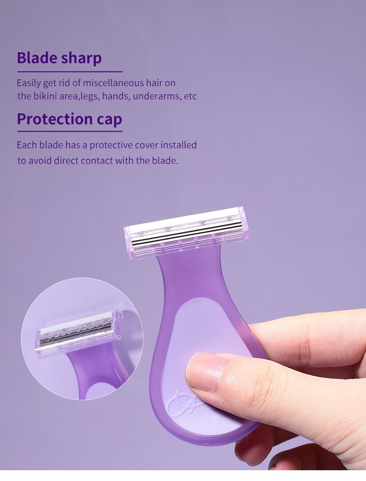 2023 New style LMLTOP 3 Blades Portable Shaving Hair Removal Safety Reusable Body Bikini Shaving Razor Blade SY330