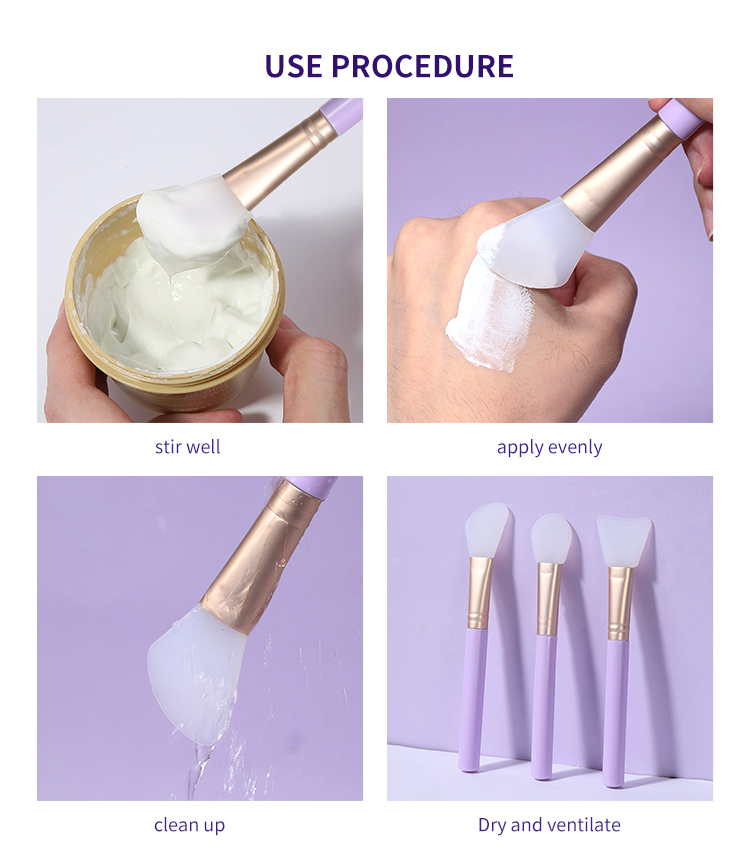 LMLTOP Cosmetics Spatula Eco Friendly Face Masking Brush Silicone Mask Brush High Quality Cream Applicator SY603-5