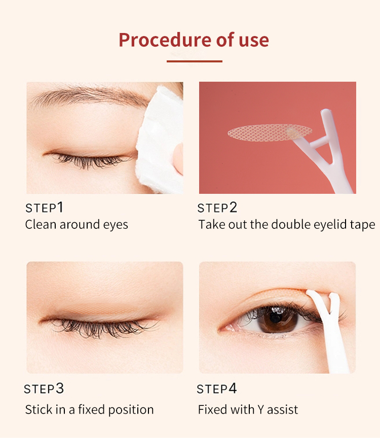 LMLTOP Beauty Tools 2023 300pairs Natural Skin Double Eyelid Sticker Invisible Double Eyelid Tape S Waterproof And Sweat SY653-4