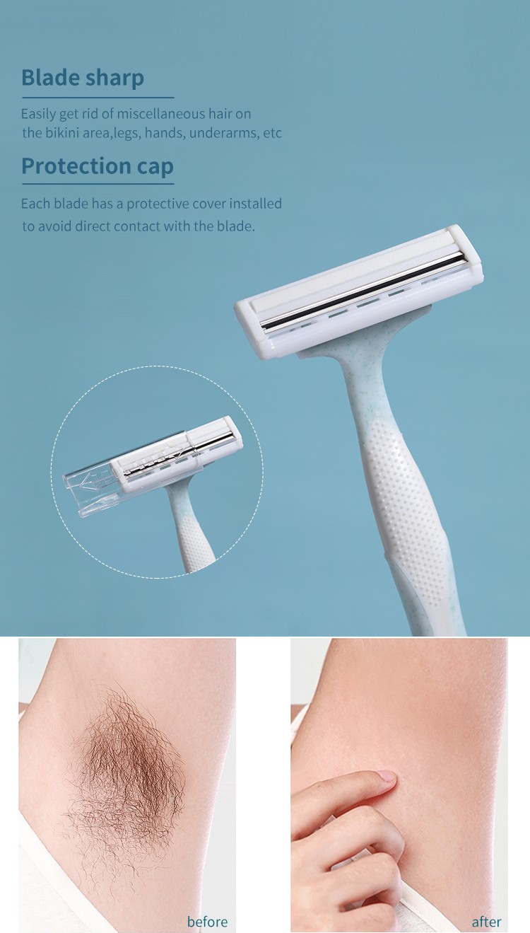 LMLTOP Personal Care Shaving Razor Blade Remove Body Hair Stainless Steel Blade Safety Razor Non-Slip Handle A0938