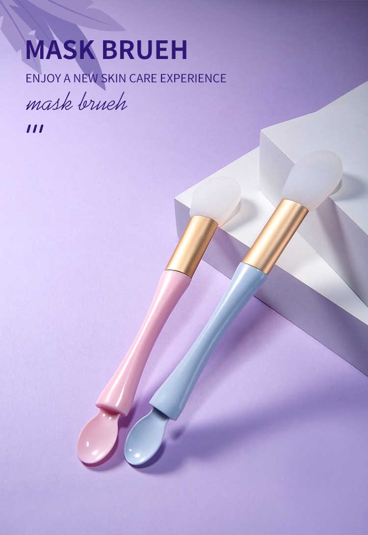 LMLTOP Wholesale Silicone Mask Brush Double-End Face Masking Brush Low Price Cosmetics Spatula Cream Applicator SY607