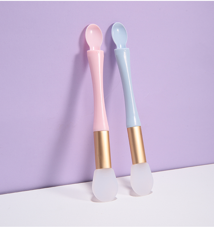 LMLTOP Wholesale Silicone Mask Brush Double-End Face Masking Brush Low Price Cosmetics Spatula Cream Applicator SY607