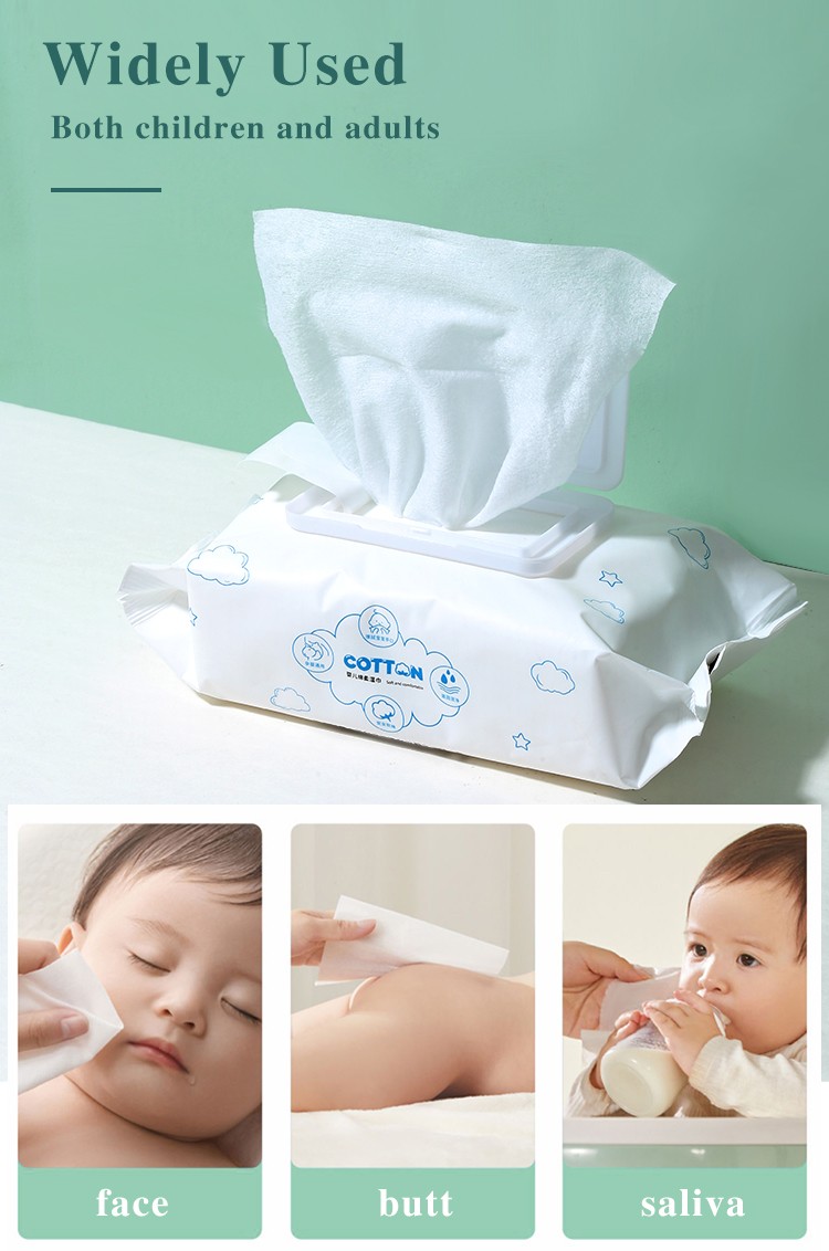 LMLTOP OEM Non-Woven Baby'S Wet Wipes Skin-Friendly Softness Disposable Wet Wipes Waterwipes Portable Alcohol-free SY905